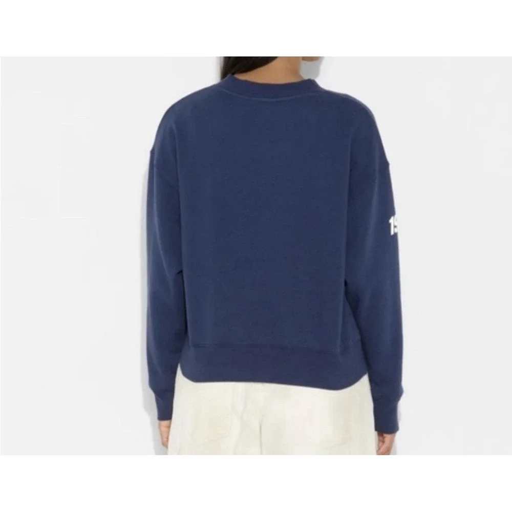 Wild Fable Women's Oversized Pullover Sweatshirt Navy Blue Sz L NWT - Picture 4 of 9